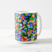 Piecewise Vertikale Hexagons Dot 15oz Tasse (VorderseiteRechts)