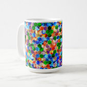 Piecewise Vertikale Hexagons Dot 15oz Tasse (Vorderseite Links)