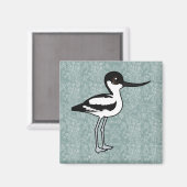 Pied Avocet Niedlich Birdorable Cartoon Bird Magnet (Vorderseite/Rückseite)