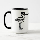 Pied Avocet Niedlich Birdorable Cartoon Bird Tasse (Links)