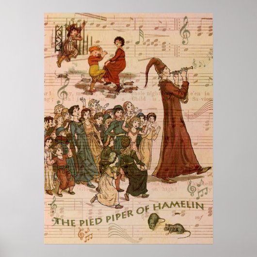 Pied Piper Collage Poster (Vorne)