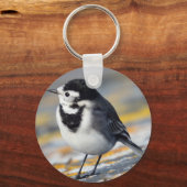 Pied Wagtail Keyring Schlüsselanhänger (Vorderseite)