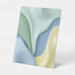 Piedestalschild in stilvoller abstrakter Grafik Sockelschild