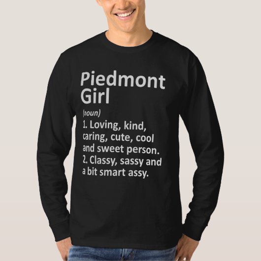 Piedmont Girl Ok Oklahoma Funny City Zuhause Roots T-Shirt (Vorderseite)