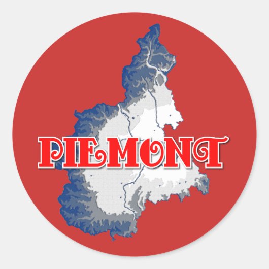 Piedmont Runder Aufkleber (Vorderseite)