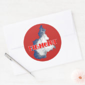 Piedmont Runder Aufkleber (Umschlag)