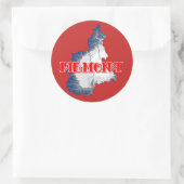 Piedmont Runder Aufkleber (Tasche)