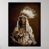 PIEGAN BLACKFEET MAN WEASEL SCHWANZ 1900 POSTER (Vorne)