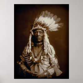 PIEGAN BLACKFEET MAN WEASEL SCHWANZ 1900 POSTER