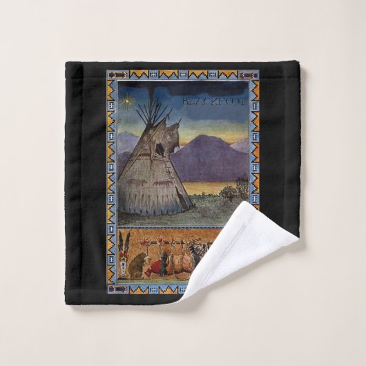 "Piegan-Blackfoot" Badhandtuch Set (Waschlappen)