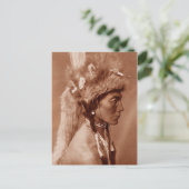 Piegan Blackfoot Indianermann Postkarte (Stehend Vorderseite)