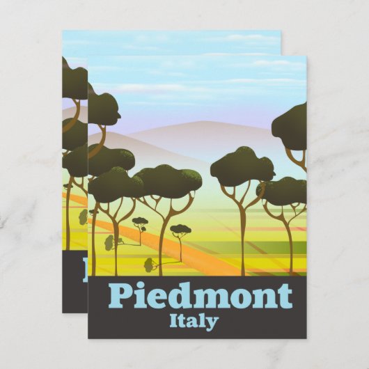 Piemont Italien Reiseplakat (Vorne/Hinten)