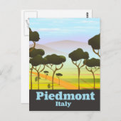 Piemont Italien Reiseplakat Postkarte (Vorne/Hinten)