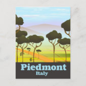 Piemont Italien Reiseplakat Postkarte (Vorderseite)
