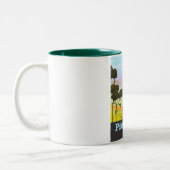 Piemont Italien Reiseplakat Zweifarbige Tasse (Links)
