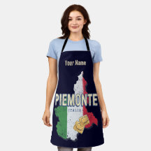 Piemont Italien Retro Region Karte Vintage Pasta