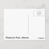 Piemont Park, Atlanta Postkarte (Rückseite)