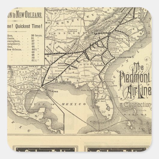 Piemont Quadratischer Aufkleber (Vorderseite)