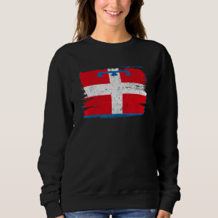 Piemont Region Italienisch Turin Italien Flagge Vi Sweatshirt