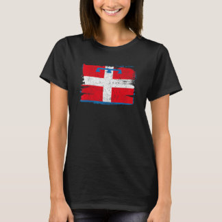 Piemont Region Italienisch Turin Italien Flagge Vi T-Shirt