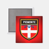 Piemonte Flag Magnet (Vorderseite/Rückseite)