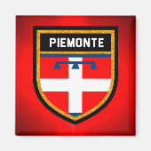 Piemonte Flag Magnet (Vorne)