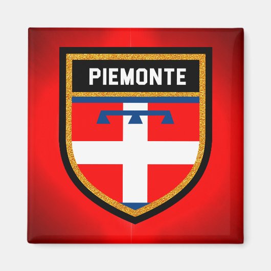 Piemonte Flag Magnet (Vorne)
