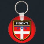 Piemonte Flag Schlüsselanhänger<br><div class="desc">Piemonte Flag</div>
