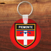 Piemonte Flag Schlüsselanhänger (Vorderseite)