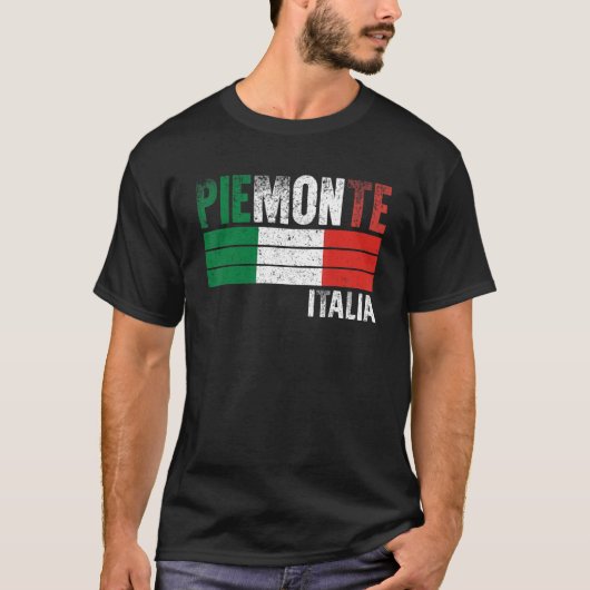 Piemonte Italia Flag Italienische Frau Frau Frau K T-Shirt (Vorderseite)