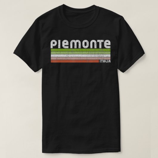 Piemonte Italia Retro Piedmont Italien T-Shirt (Design vorne)