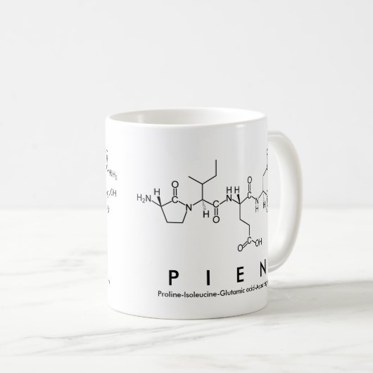 Pien-Peptidname-Tasse Kaffeetasse (VorderseiteRechts)