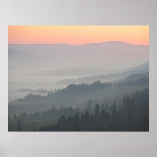 Pieniner Sonnenaufgang Poster (Vorne)