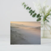 Pieniny-Sonnenaufgangsnebel Postkarte (Stehend Vorderseite)