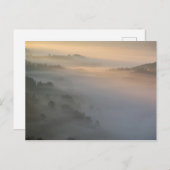 Pieniny-Sonnenaufgangsnebel Postkarte (Vorne/Hinten)