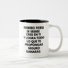 PIENSA EN GRANDE REGALO PERSONALIZADO PARA(NOMBRE) ZWEIFARBIGE TASSE