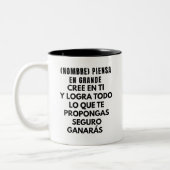 PIENSA EN GRANDE REGALO PERSONALIZADO PARA(NOMBRE) ZWEIFARBIGE TASSE (Links)