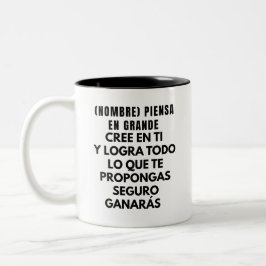 PIENSA EN GRANDE REGALO PERSONALIZADO PARA(NOMBRE) ZWEIFARBIGE TASSE