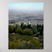 Pienza Landschaft Poster (Vorne)