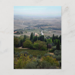 Pienza Landschaft Postkarte