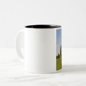 Pienza, Val d'Orcia, Provinz Siena, Toskana, Zweifarbige Tasse (Vorderseite Links)