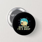 Piep Beep Ich bin ein Schafzüchter und Tierfreund Button (Vorne & Hinten)