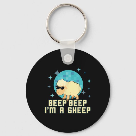 Piep Beep Ich bin ein Schafzüchter und Tierfreund Schlüsselanhänger (Vorderseite)