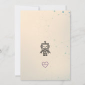 Piep Boop Bop Robot Geburtstag Einladung (Rückseite)