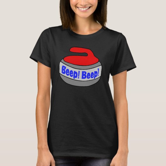 Piep! Piep! Curling Stone T-Shirt (Vorderseite)