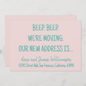 Piep. Piep. Wir bewegen uns. Unsere neue Adresse Ankündigung (Vorne/Hinten)