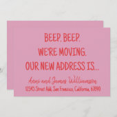 Piep. Piep. Wir bewegen uns. Unsere neue Adresse Ankündigung (Vorne/Hinten)