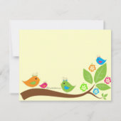 Piepmatz-Babyparty-Einladung des Gelb-vier Einladung (Rückseite)