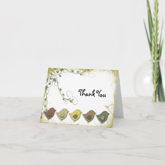 Piepmatz danken Ihnen zu kardieren Dankeskarte