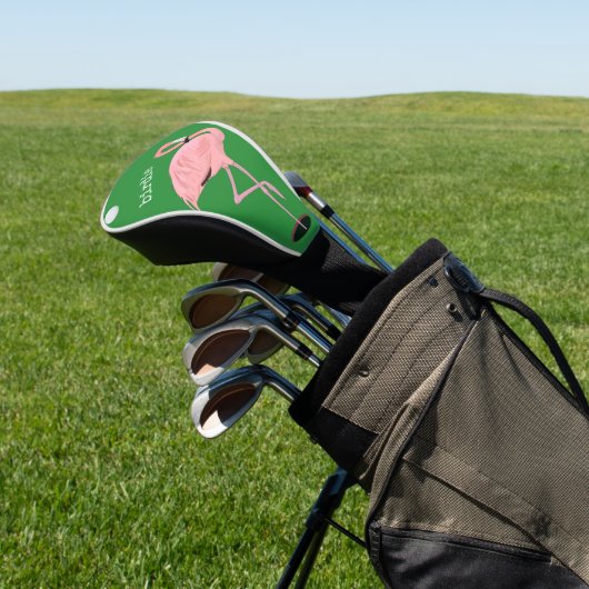 Piepmatz-Flamingo Golf Headcover (In SItu)